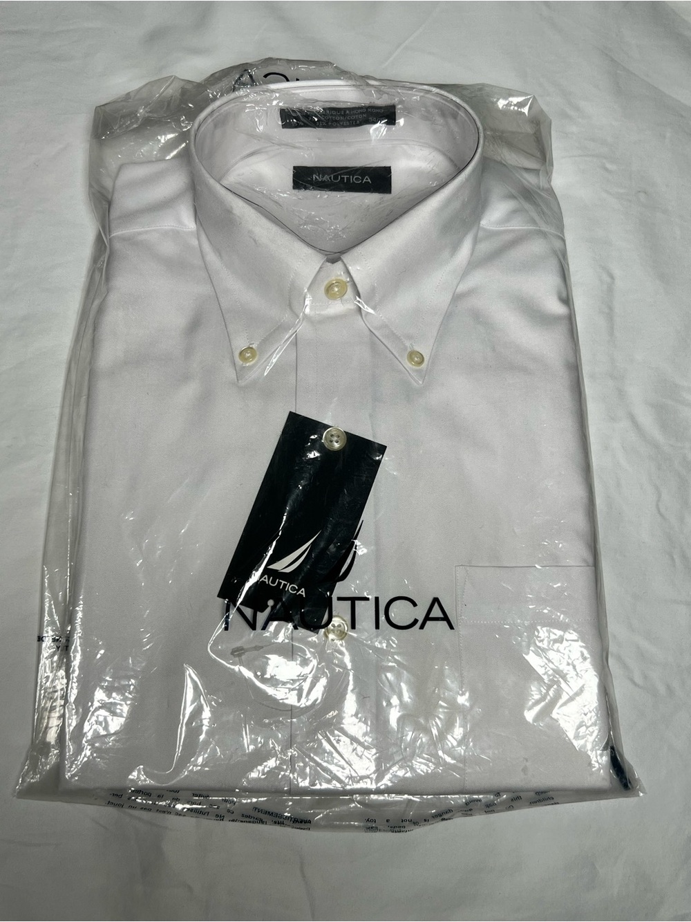 Nautica Classic White Button-Down Dress Shirt
